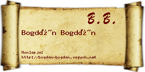 Bogdán Bogdán névjegykártya